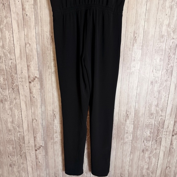 Vince Black Drawstring Waist Crew Neck Jumpsuit - Picture 7 of 7